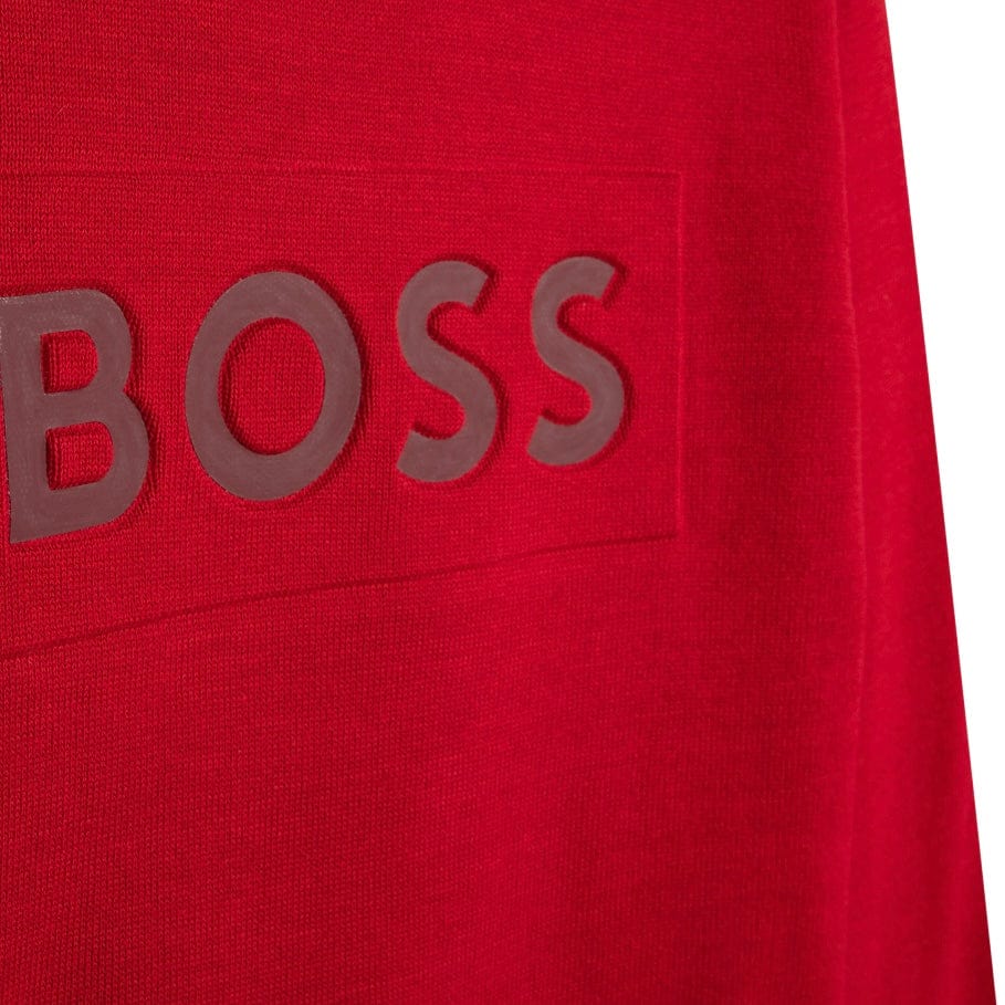 HUGO BOSS - Logo Knit Sweater -  Red