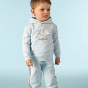 MITCH & SON - Enrico Flag Graphic Hooded Set - Pale Blue