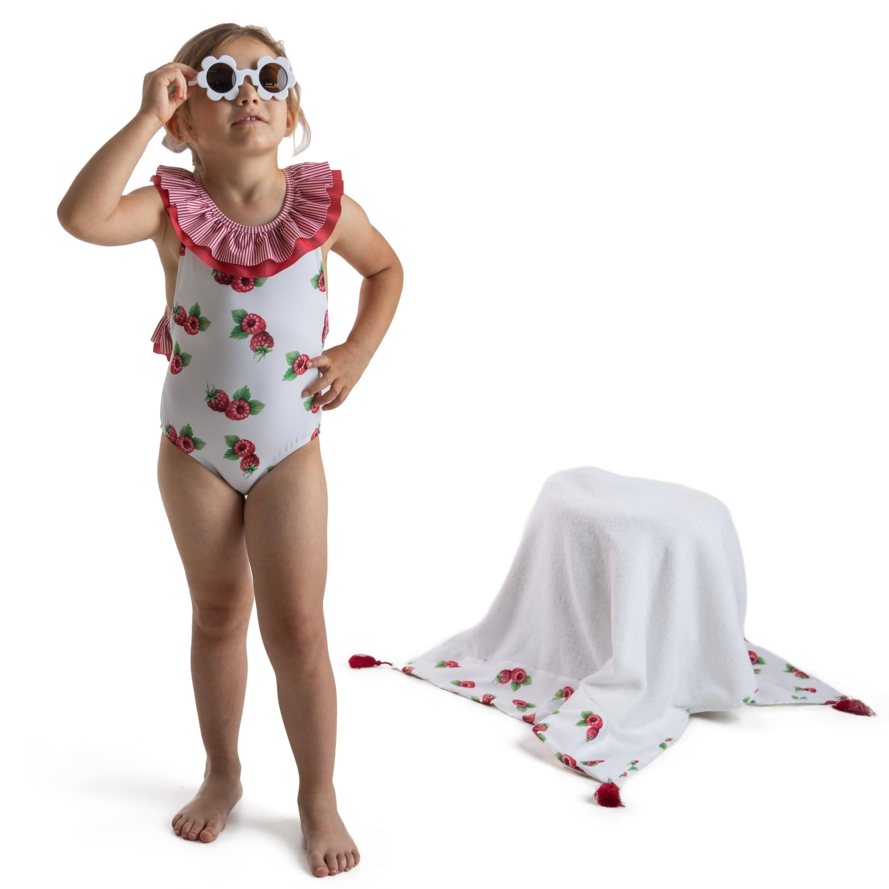 MEIA PATA - Seychelles Raspberries Print Swimsuit - Crimson