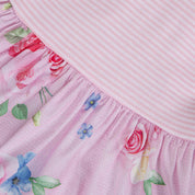 LAPIN HOUSE - Stripe Rose Dress - Pink