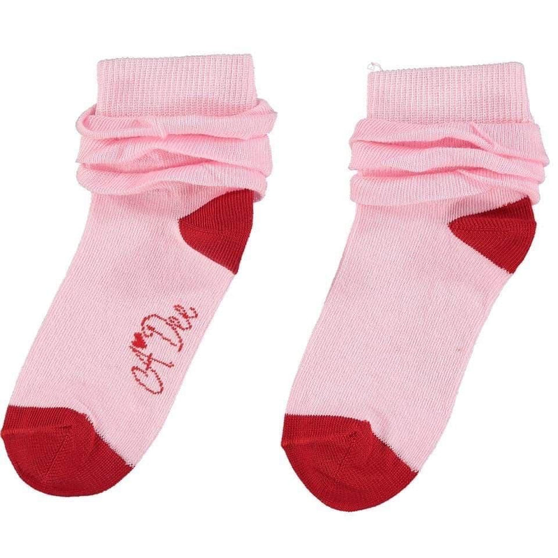 A Dee - Frill Ankle Sock - Pink