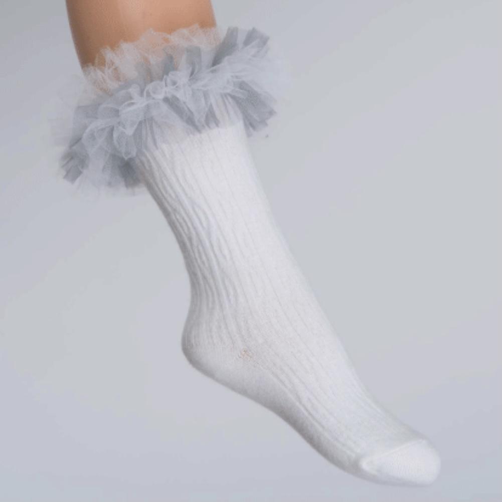 Daga - Tutu Knee High Socks - Grey