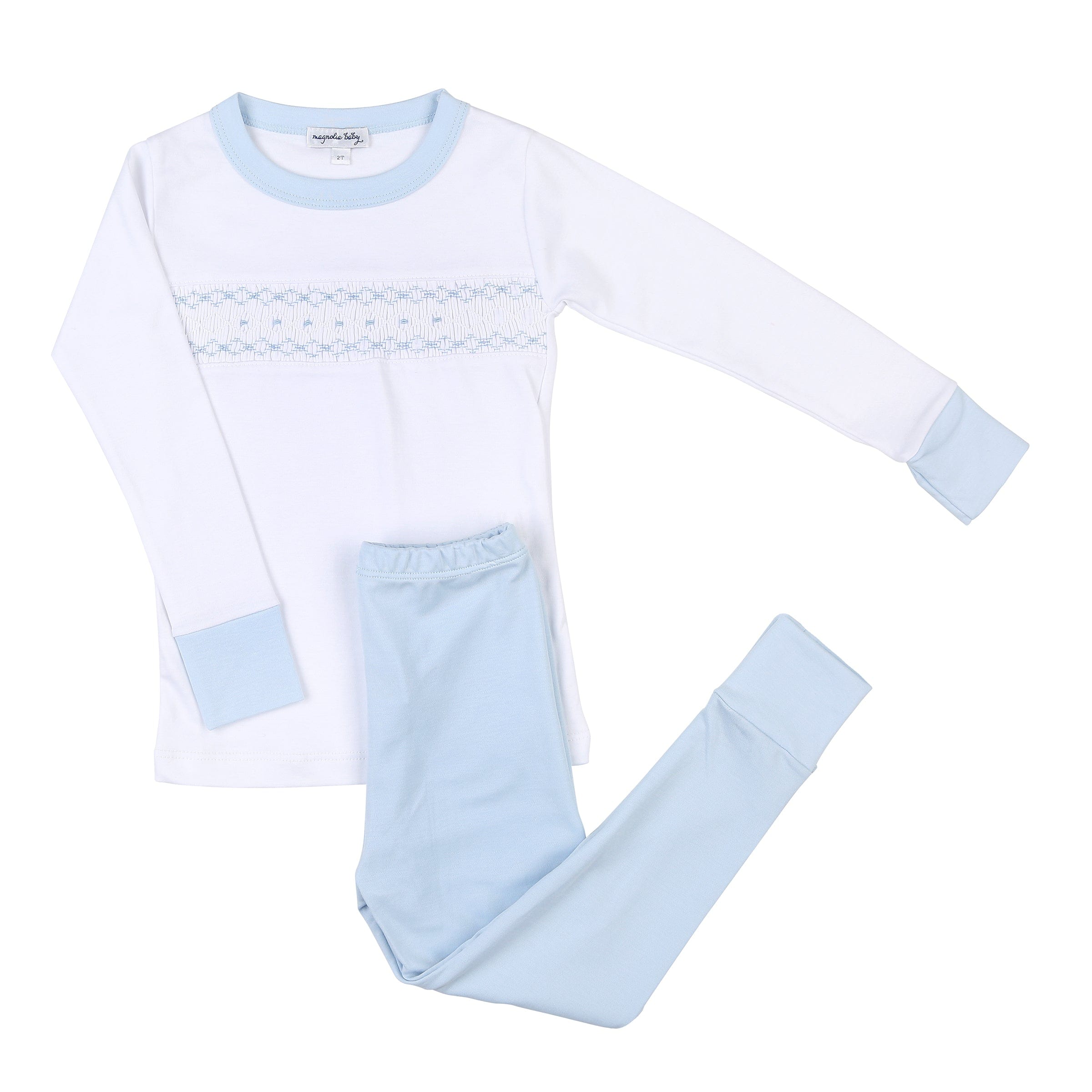 MAGNOLIA BABY - Luke Smocked Pyjamas - Blue