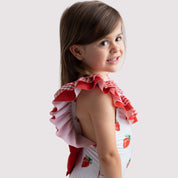 MEIA PATA - Saint Tropez Strawberries Print Swimsuit - Red