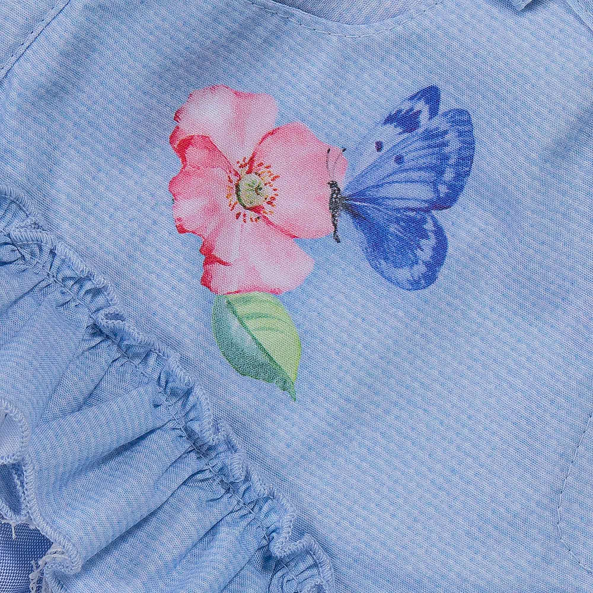 LAPIN HOUSE - Floral Ruffle Short Set - Blue
