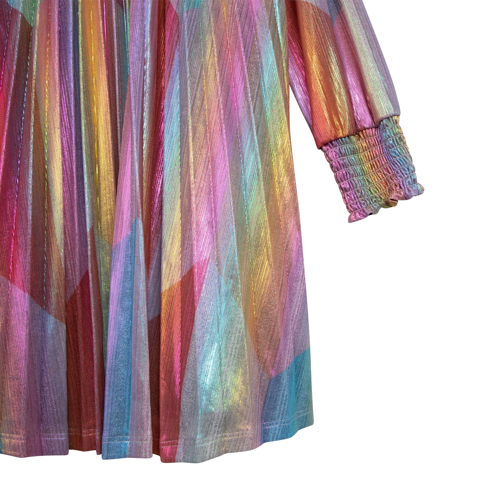 BILLIEBLUSH - Pleated Metallic Dress - Metallic