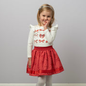 CARAMELO KIDS - Bow Skirt Set - Red