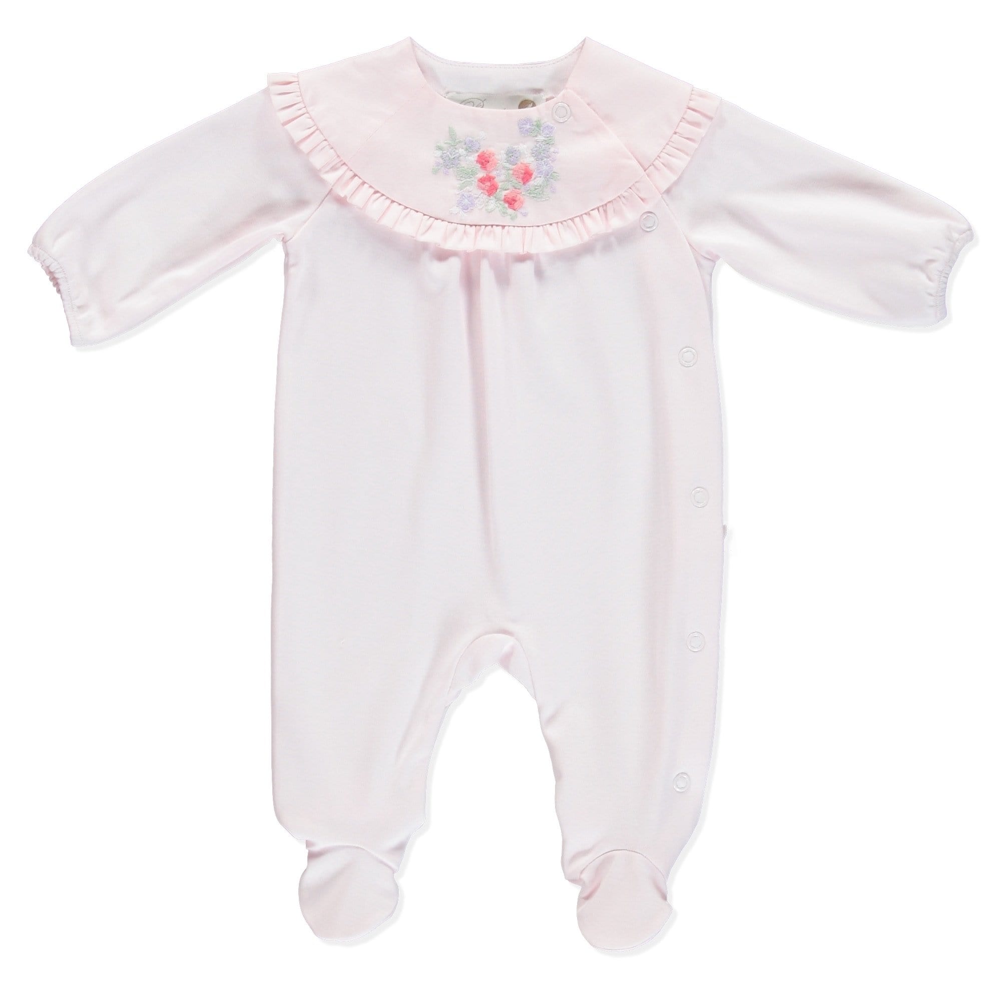 PURETÉ - Embroidered Flower  Detail Babygrow