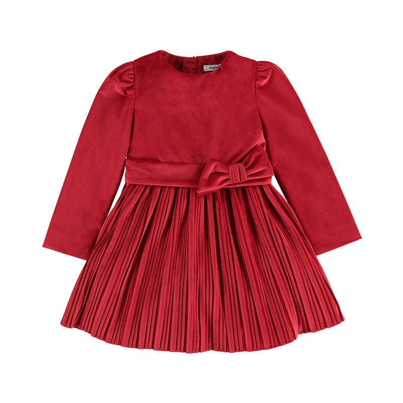 MAYORAL - Velvet Dress - Red