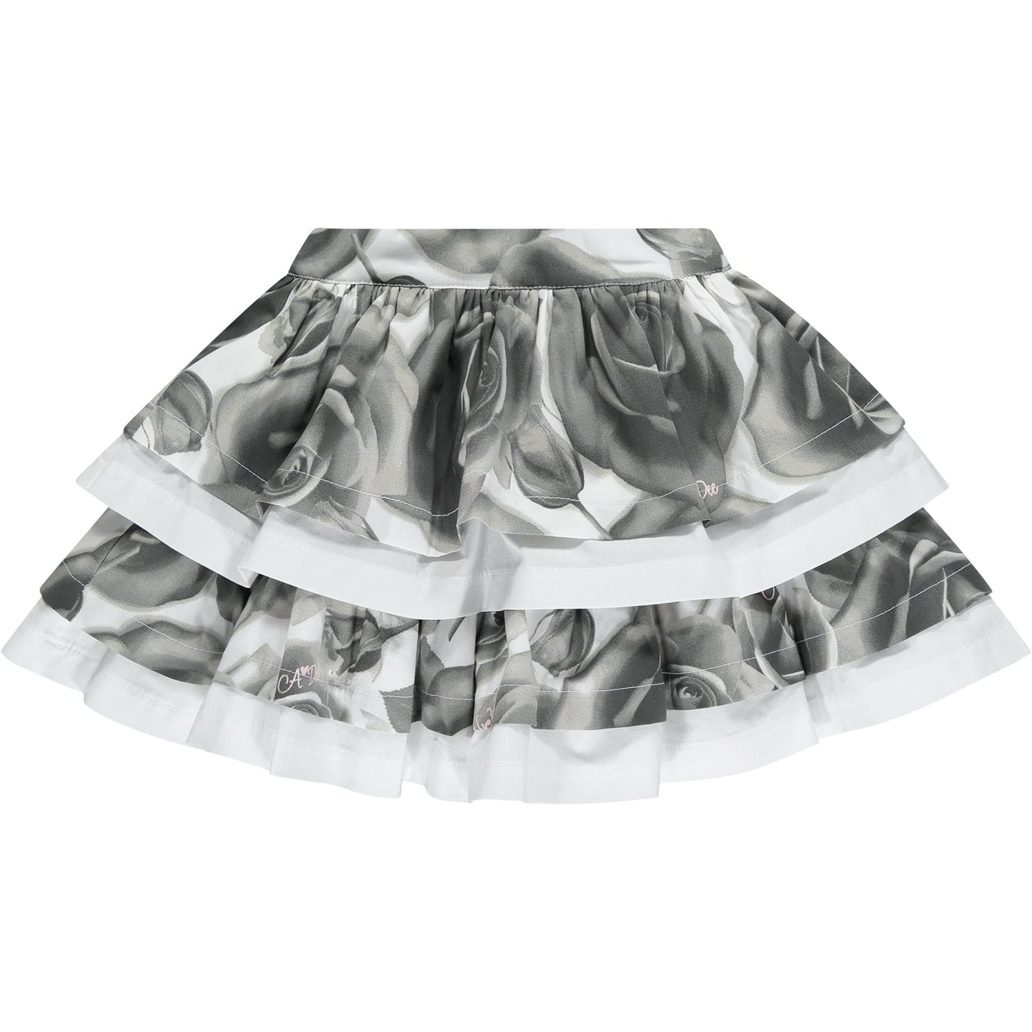 A DEE - Tallulah & Tessy Rose Print Skirt Set - White