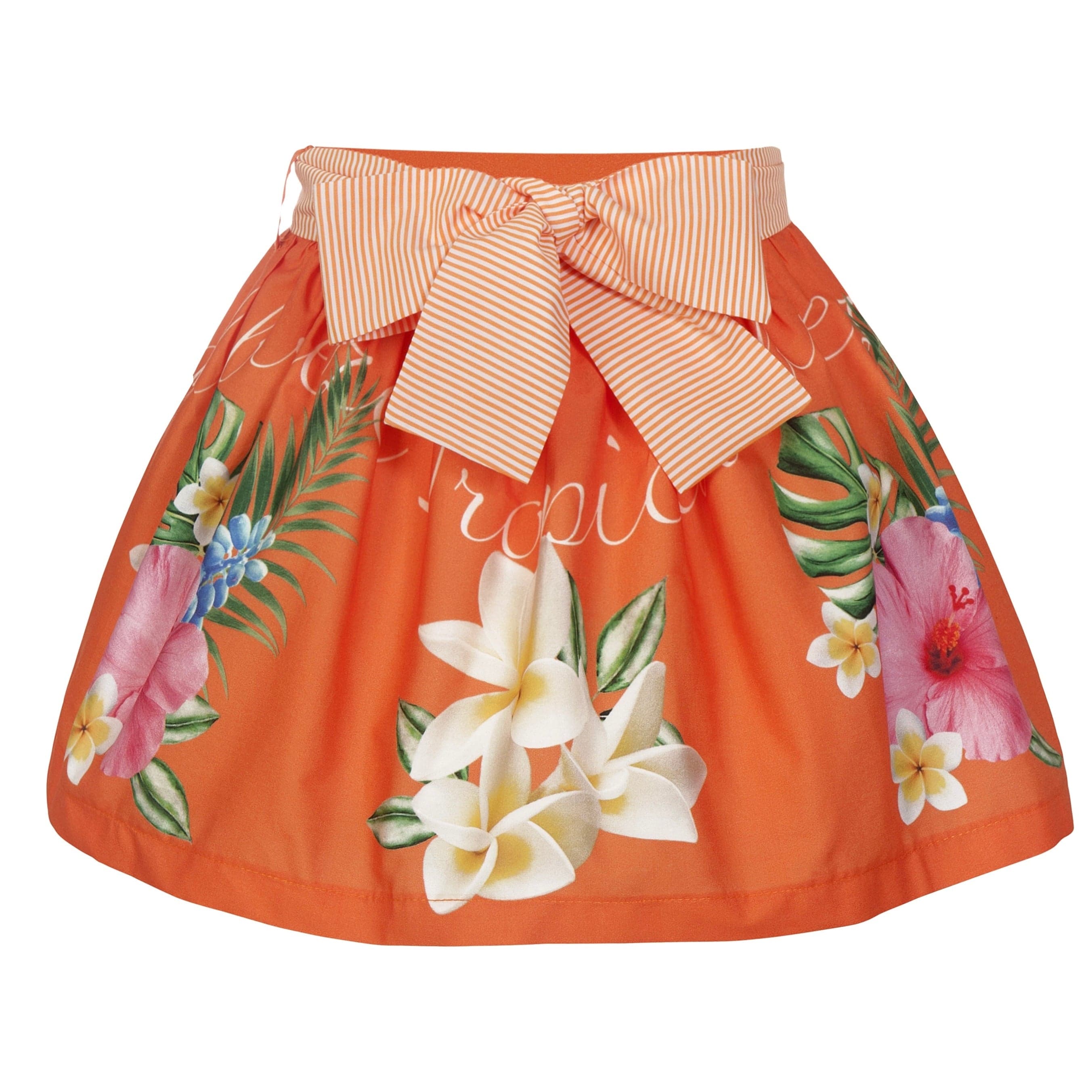 BALLOON CHIC - Floral Skirt Set - Orange