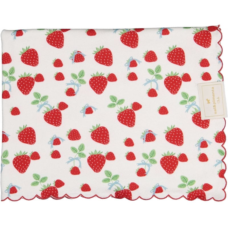 SAL & PIMENTA - Srawberry Berries & Bows Towel - White