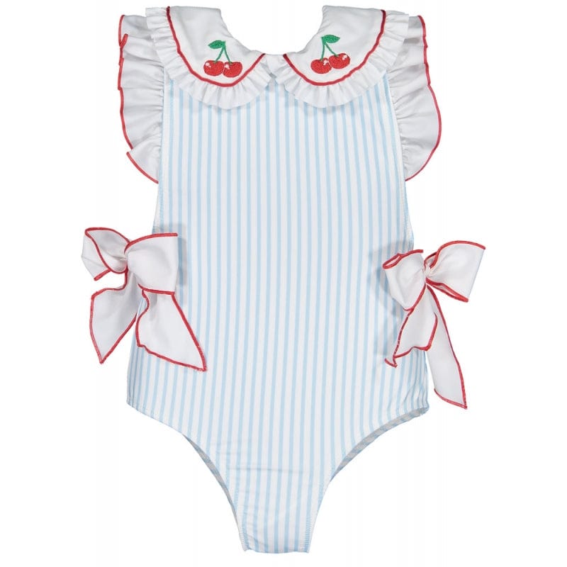 SAL & PIMENTA - Stripe Cherry Swimsuit - White