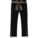 A DEE - Leopard Print Tule Top & Skinny Jeans - Black