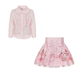 BALLOON CHIC - Teddy Bear Skirt Set - Pink