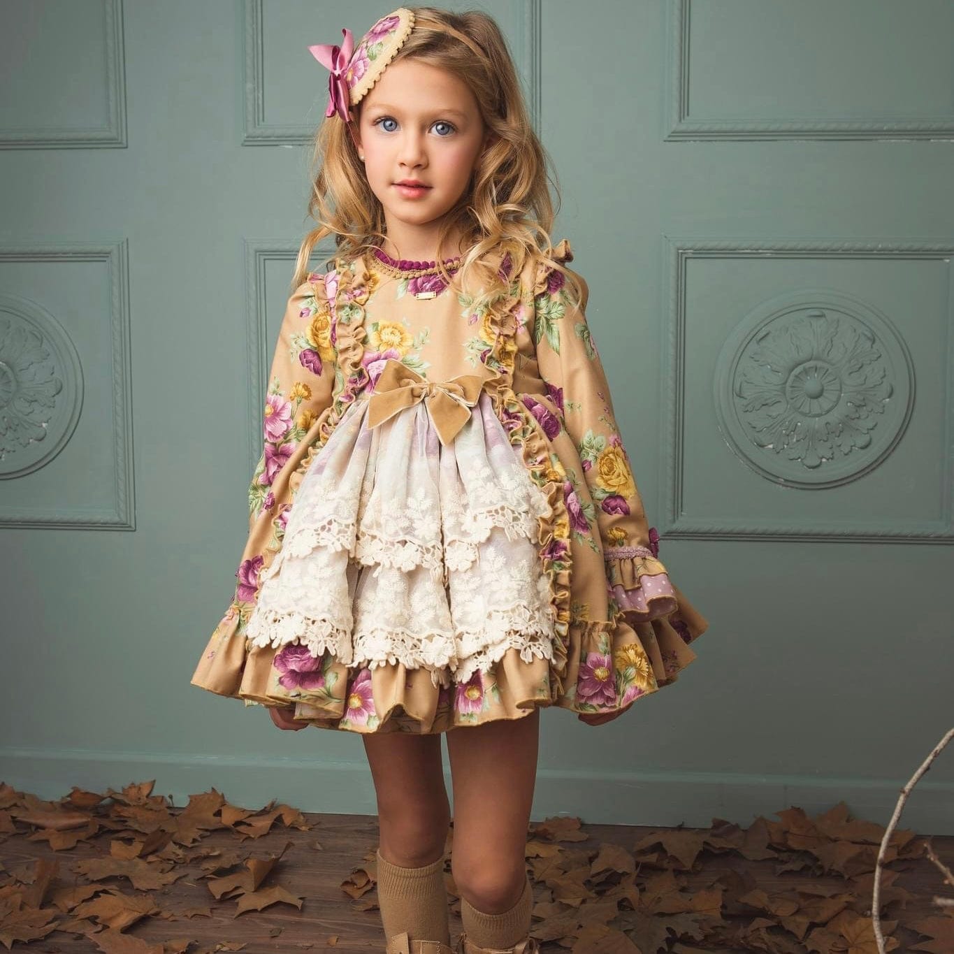 LA AMAPOLA - Lotus Puffball Dress  - Mustard