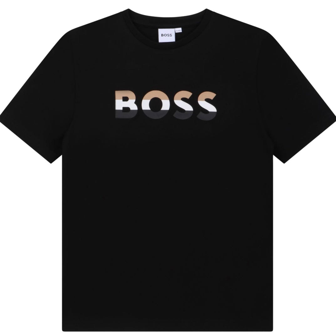 HUGO BOSS - Large Logo T Shirt -  Black