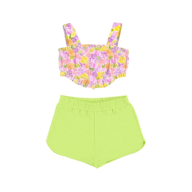 MAYORAL - Cropped Short Set - Lime