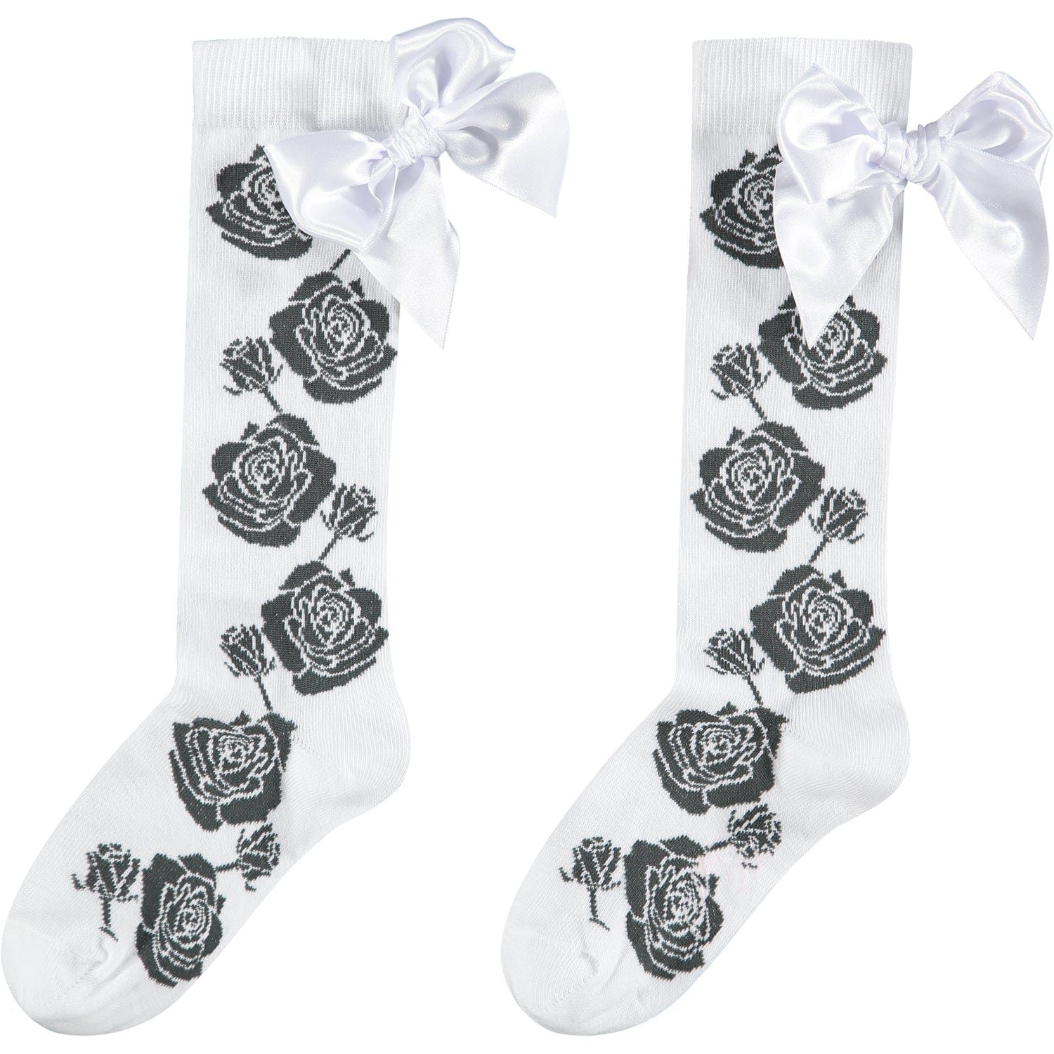 A DEE - Trinity Rose Knee High Socks - White