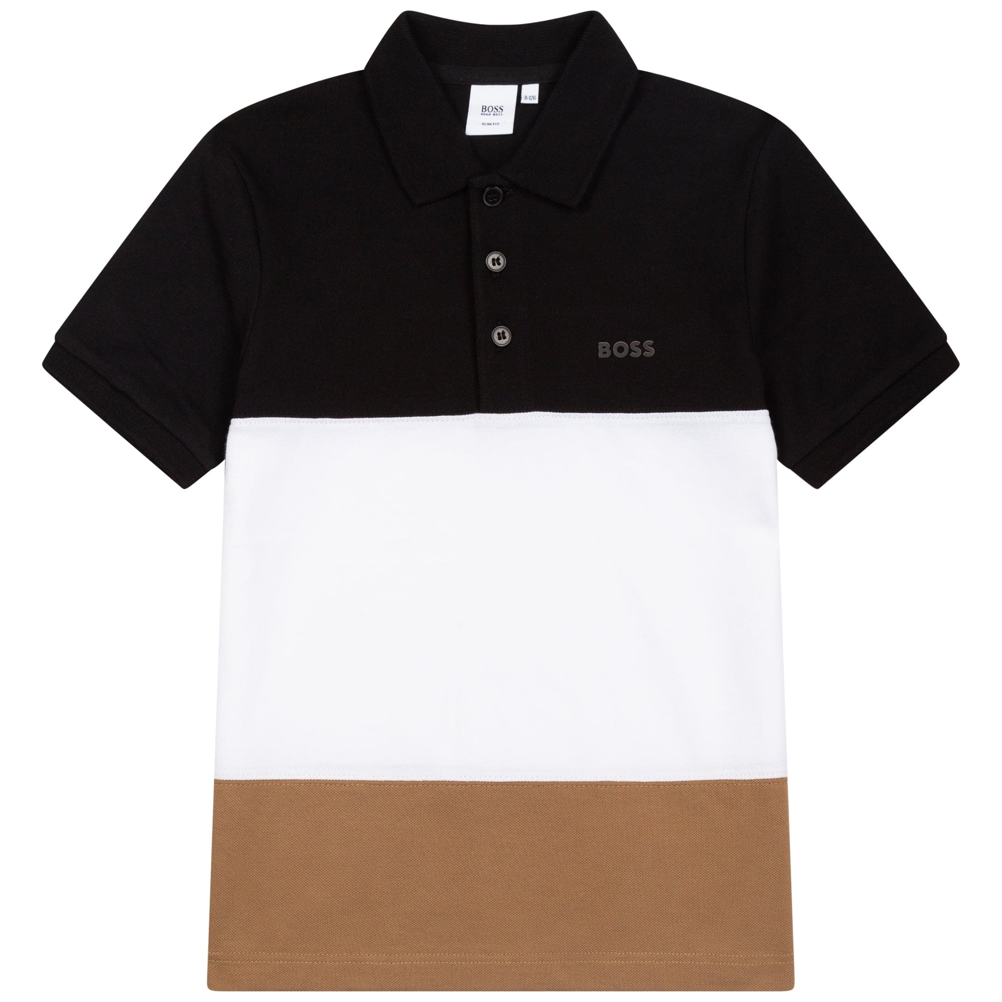 HUGO BOSS - Colour Block Polo Shirt - Black