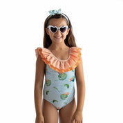 MEIA PATA - Ibiza Tropical Print Swimsuit & Scrunchie