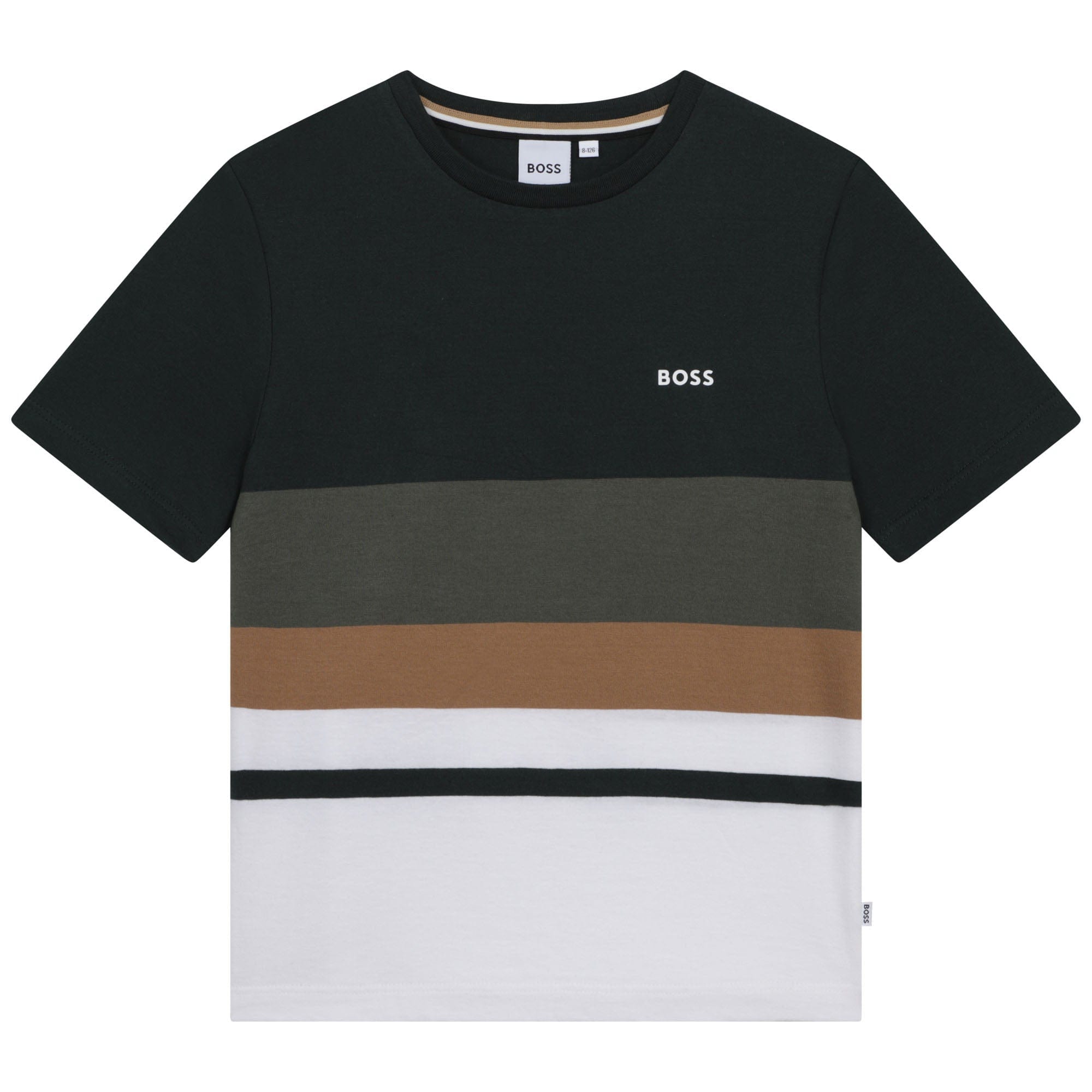 HUGO BOSS - Colour Block Stripe Tee-Shirt - Green