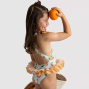 MEIA PATA - Provence Oranges Print Swimsuit - Orange