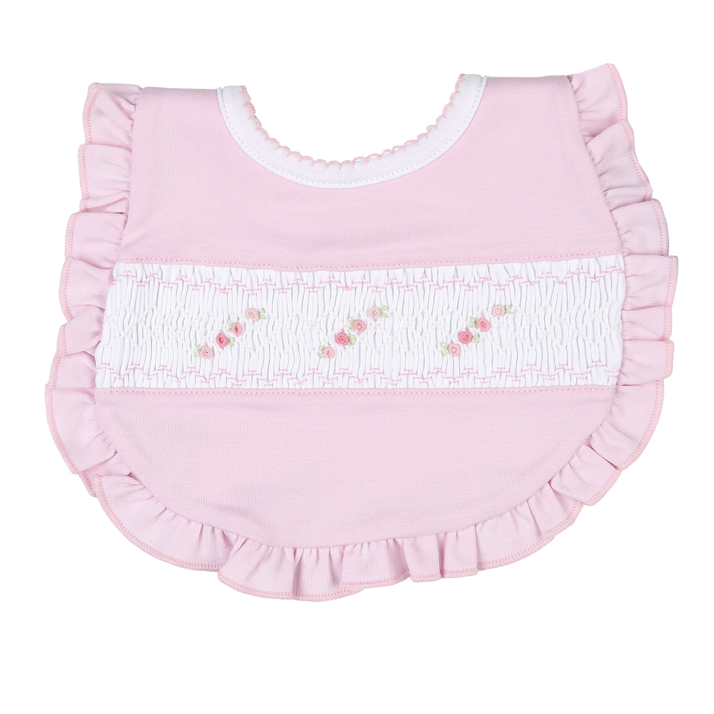 MAGNOLIA BABY - Sophie Smocked Bib - Pink