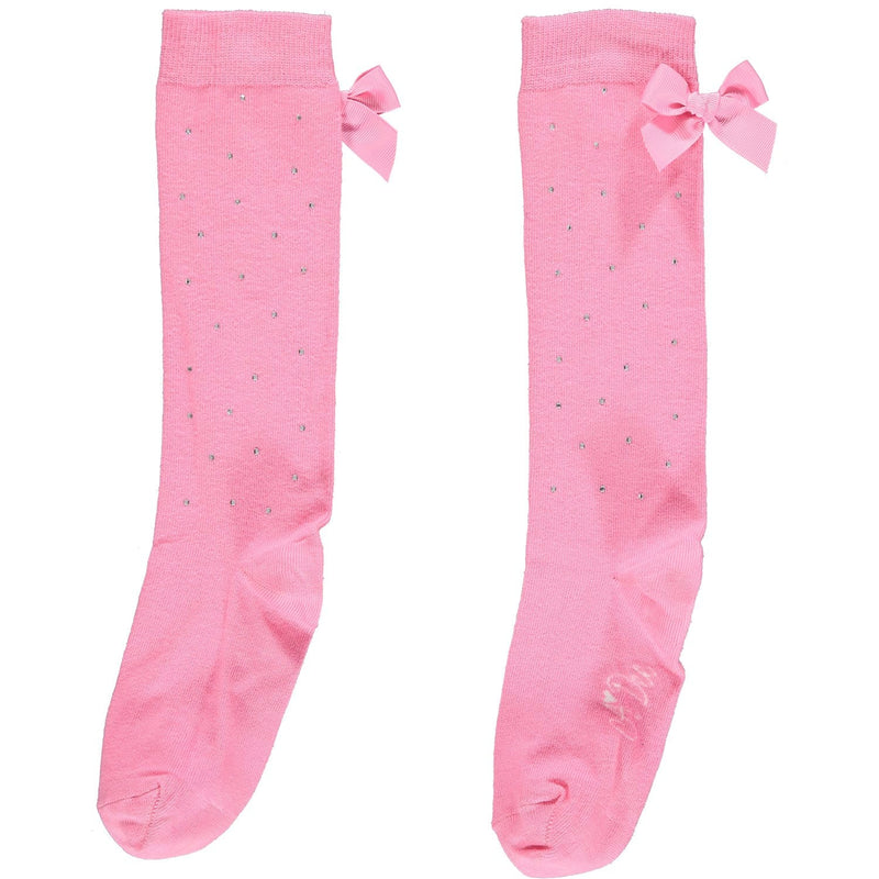 A DEE - Sparkle Knee High Socks - Pink