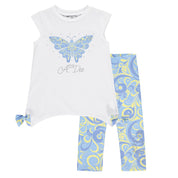 A DEE - Jolie Swirl Print Legging Set - White