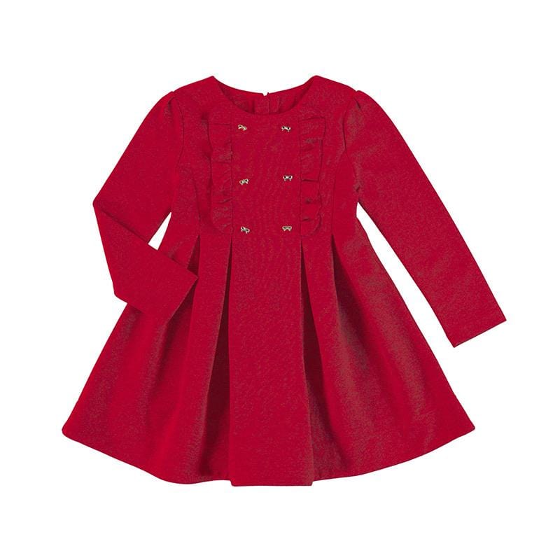 MAYORAL RED BUTTON DRESS