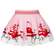 BALLOON CHIC - Cherry Stripe Skirt Set - Pink