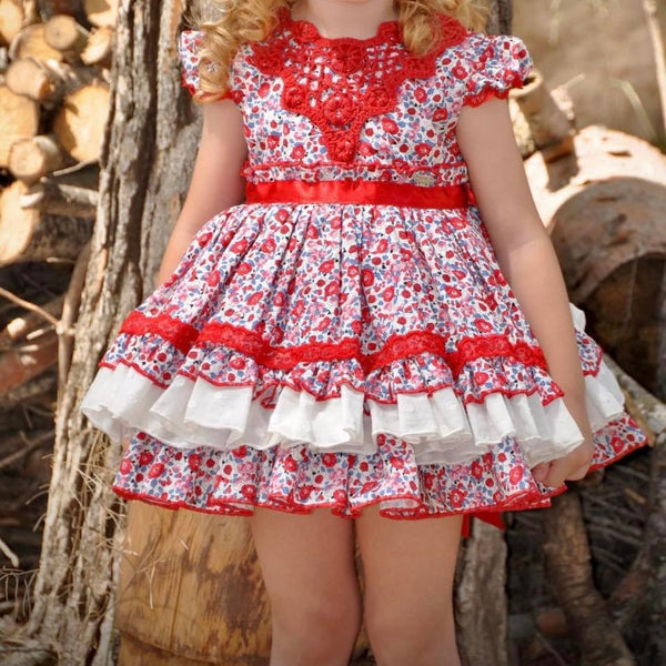 LA AMAPOLA - Martina Baby Dress - Red