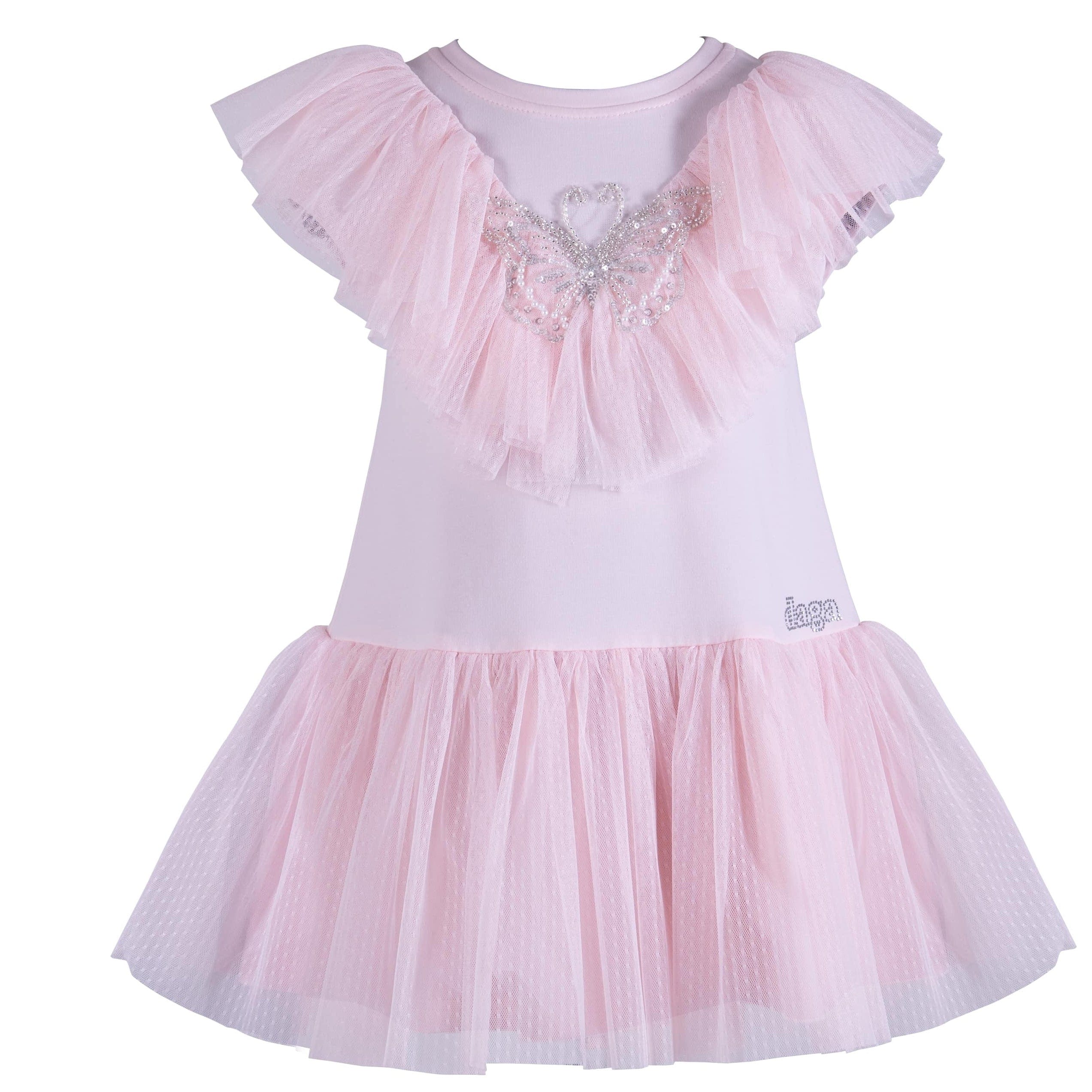 Daga - Butterfly Lace  Dress - Pink