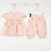 CARAMELO KIDS - Smocked Baby Set - Peach