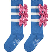 A DEE - Winslow Tropical Dream Zebra Knee High Socks - Blue