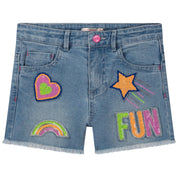BILLIEBLUSH - Top & Fun Denim Short  & Jacket Set - White