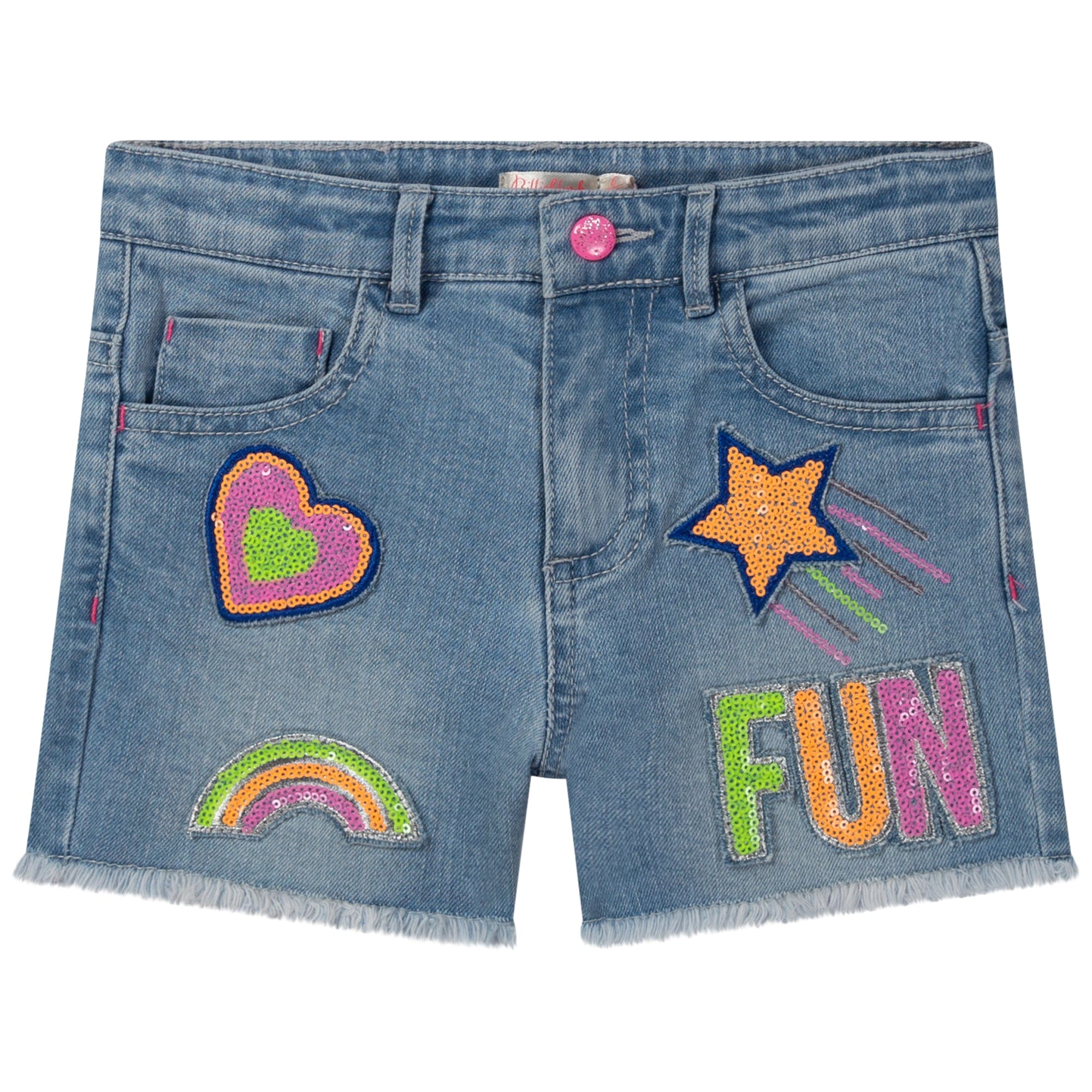 BILLIEBLUSH - Top & Fun Denim Short  & Jacket Set - White