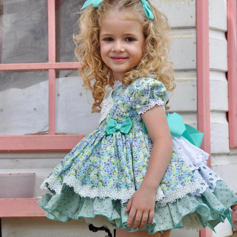 LA AMAPOLA - Valentina Baby Dress - Green main image 1