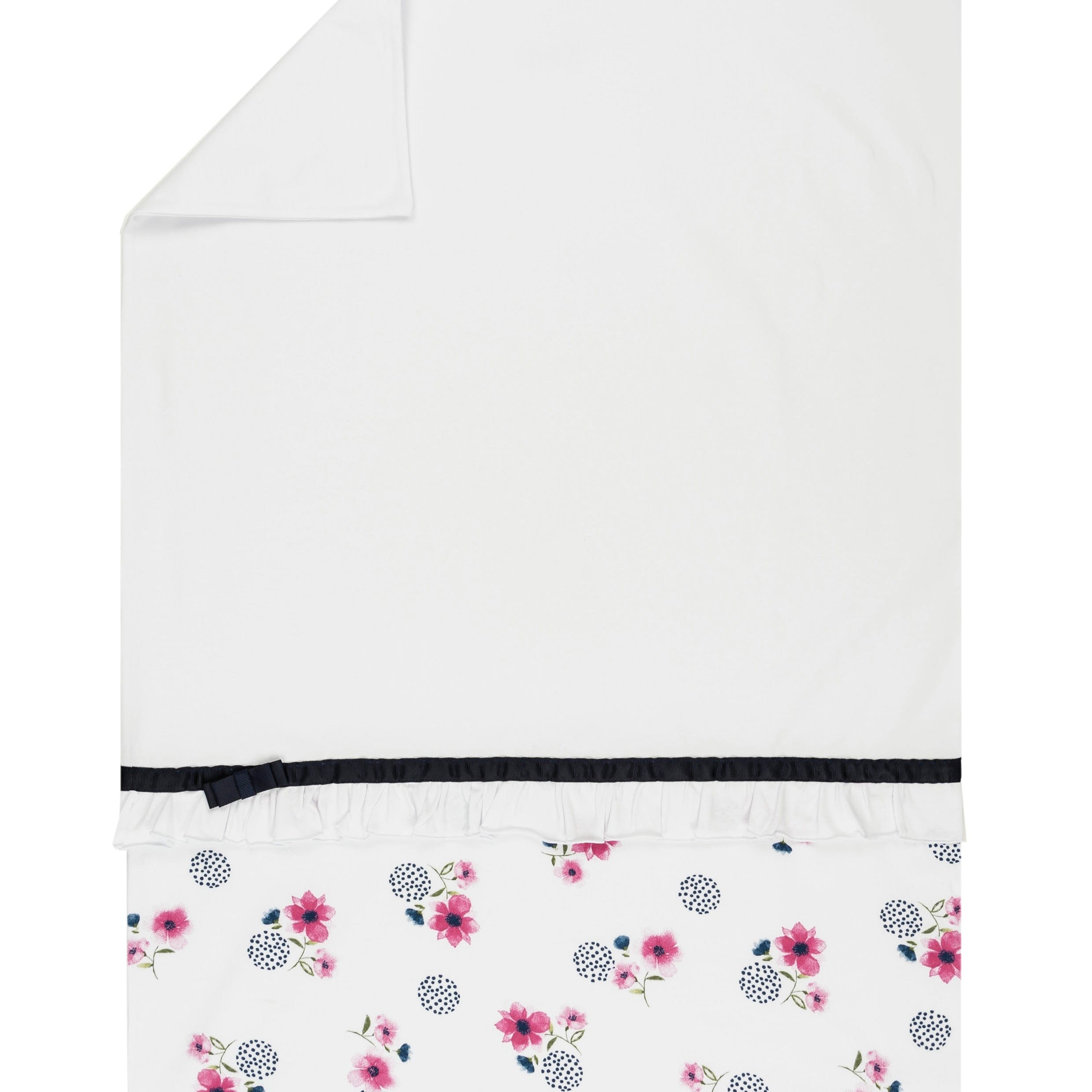 EVERYTHING MUST CHANGE - Pink Floral Blanket- White