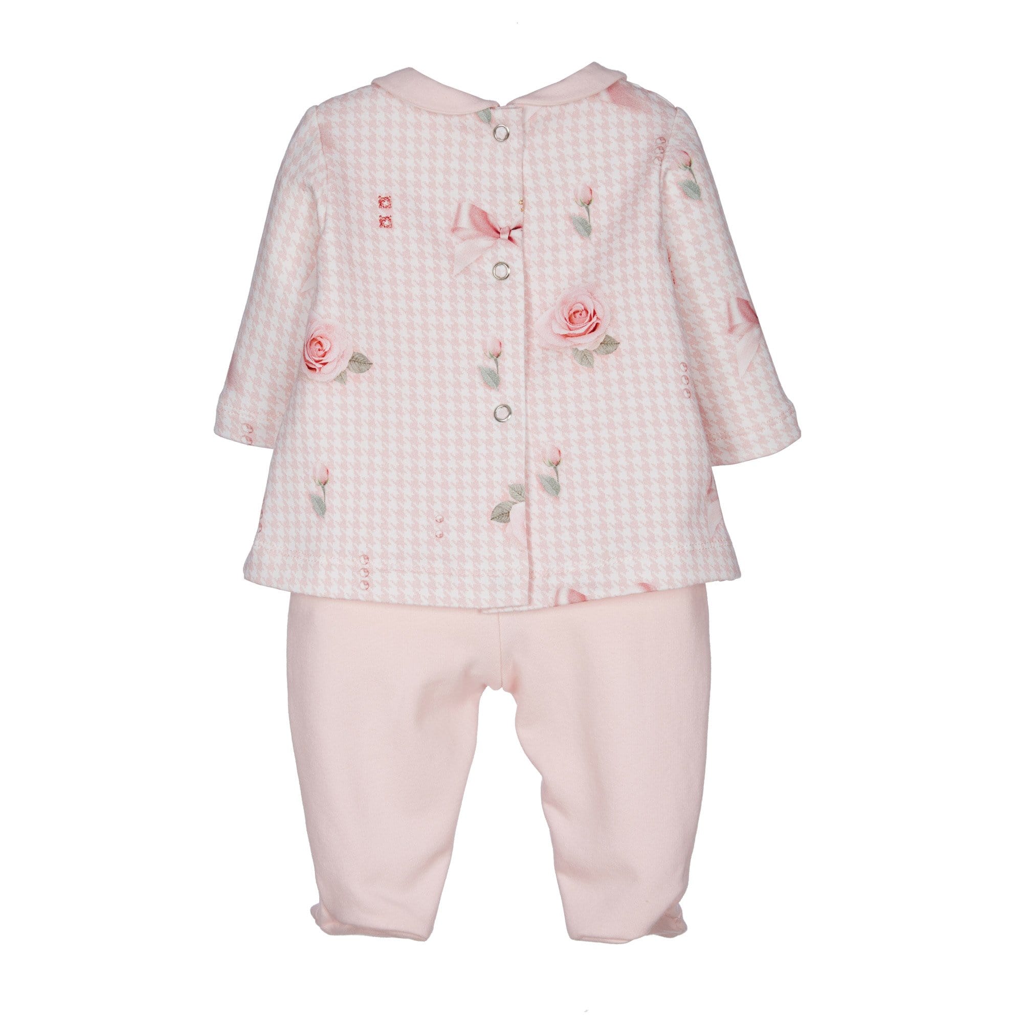 LAPIN HOUSE - Dog Tooth Bow Baby Set - Pink