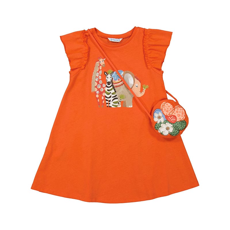 MAYORAL - Safari Dress & Bag - Orange