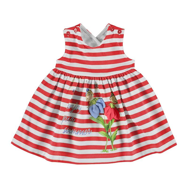 MAYORAL - Summer Striped Dress - Red