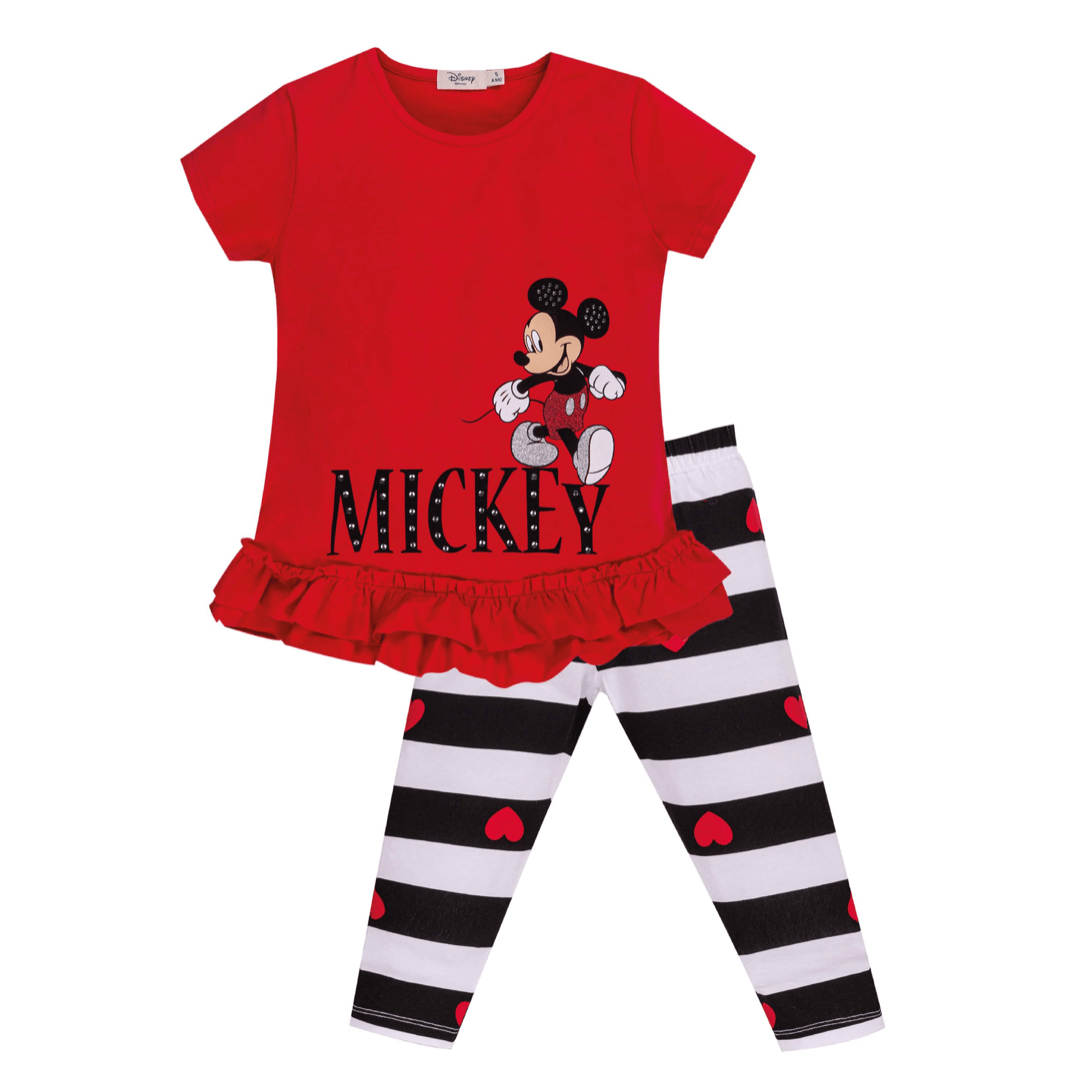 EMC - Mickey Stripe Legging Set - Red