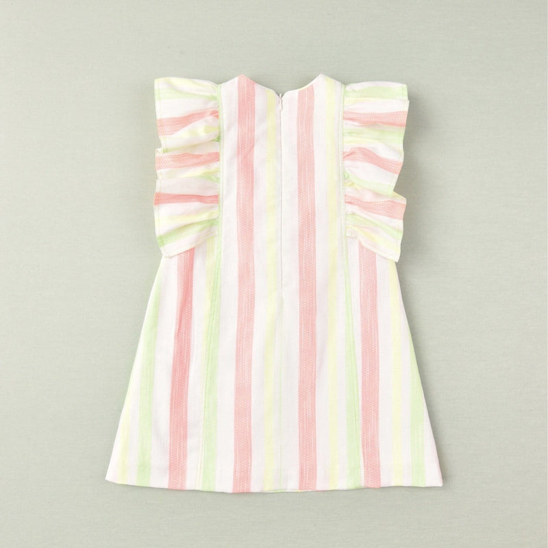 JOSE VARON - Neon Stripe A Line Dress