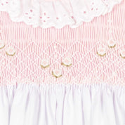 PRETTY ORIGINALS - Smocked Dress & Bloomer Set - White