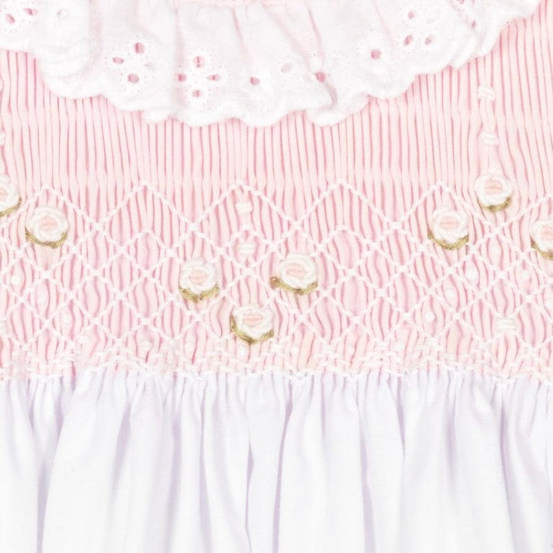 PRETTY ORIGINALS - Smocked Dress & Bloomer Set - White