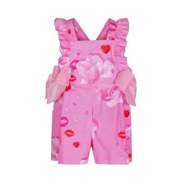 LAPIN HOUSE - Lips & Hearts Overall - Pink