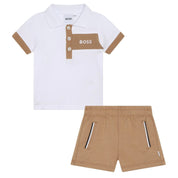 HUGO BOSS - Polo Short Set - Tan