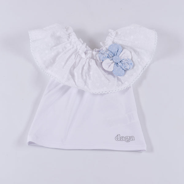 Daga - Flower Skirt Set - White